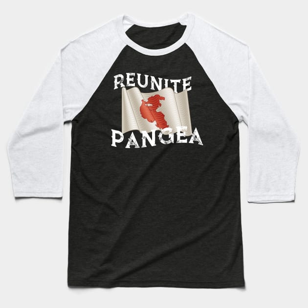 Reunite Pangea Baseball T-Shirt by Messy Nessie
